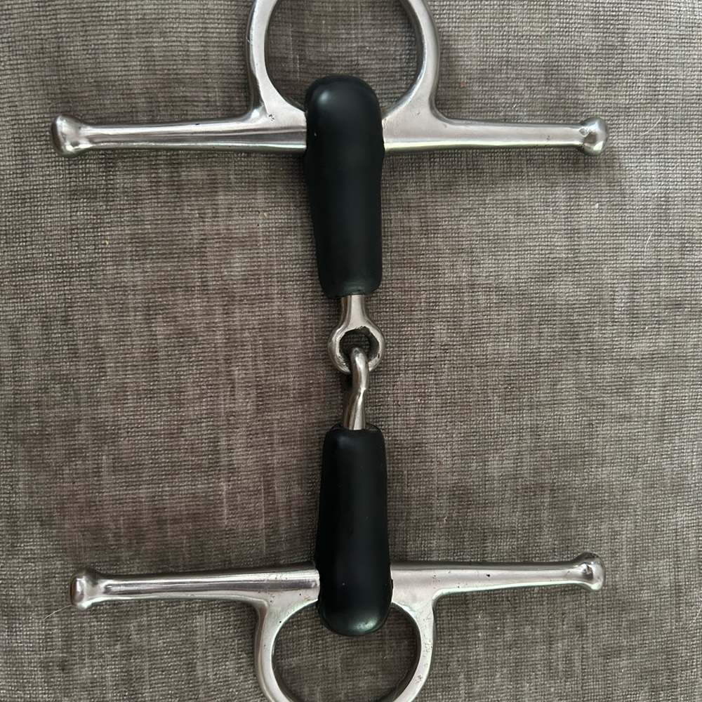 Stainless Steel Horse Bit with Black Rubber